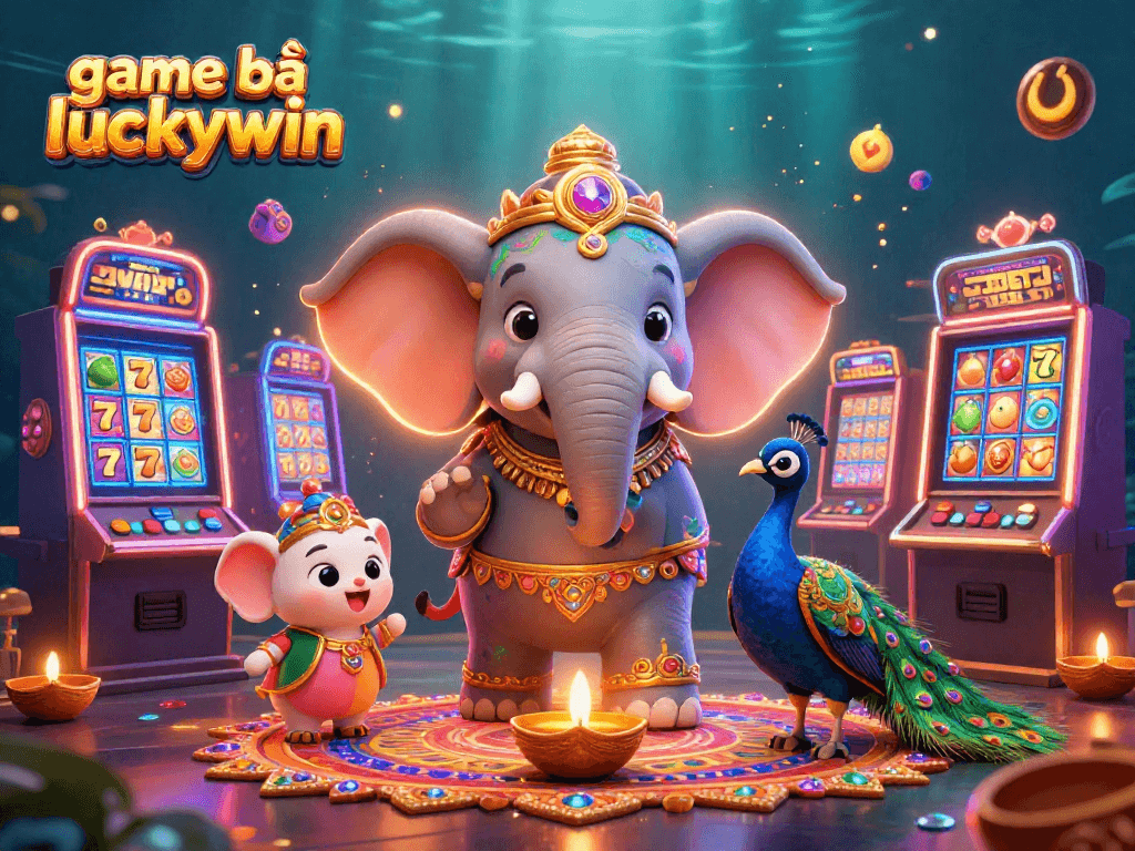 Experience thrilling action with game bài luckywin featuring slot machines and vibrant 3D characters.