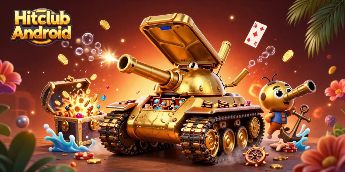 Experience online gaming excitement with Hitclub Android's vibrant 3D casino scene.