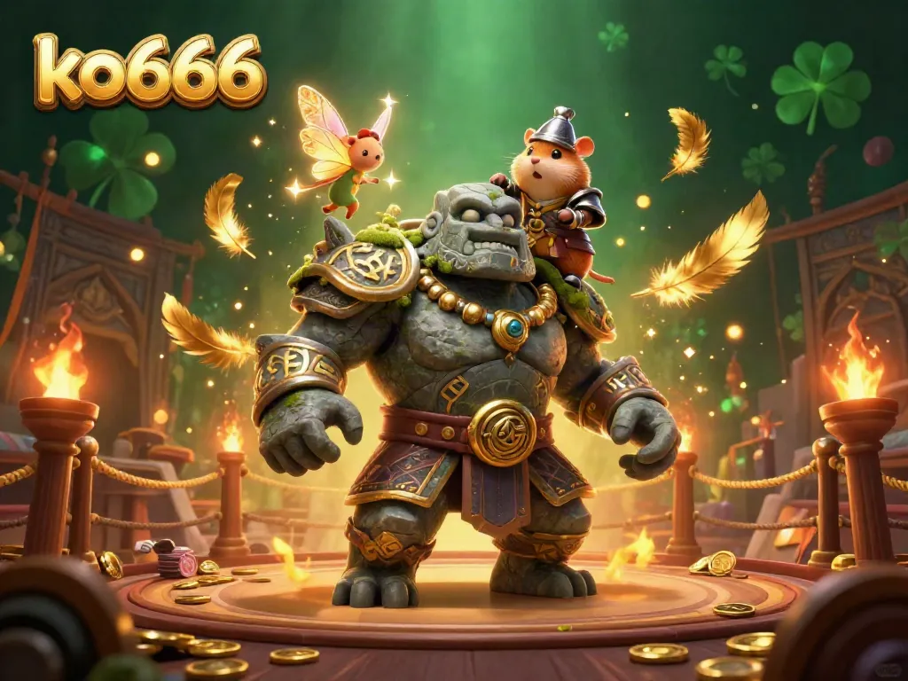 Experience the magic of ko666 in this captivating 3D casino illustration featuring fantasy elements.