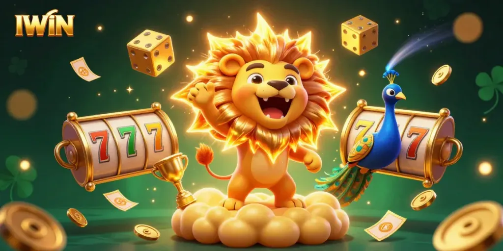 Win big with IWIN's engaging slot games featuring vibrant 3D characters and golden jackpots.