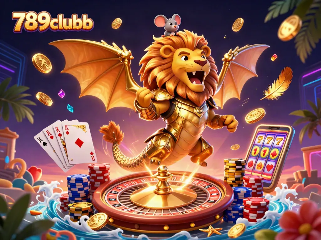 Play lively casino games with 789clubb's roaring chimera and colorful gaming elements.