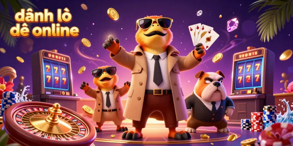 Capture the excitement of playing đánh lô đề online with three cartoon raptors trying to enter a VIP casino lounge.
