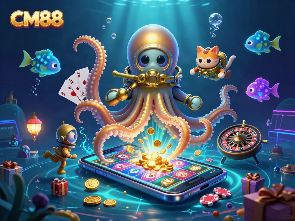 Experience the excitement of CM88 as the kraken reveals a treasure of casino games and jackpots.