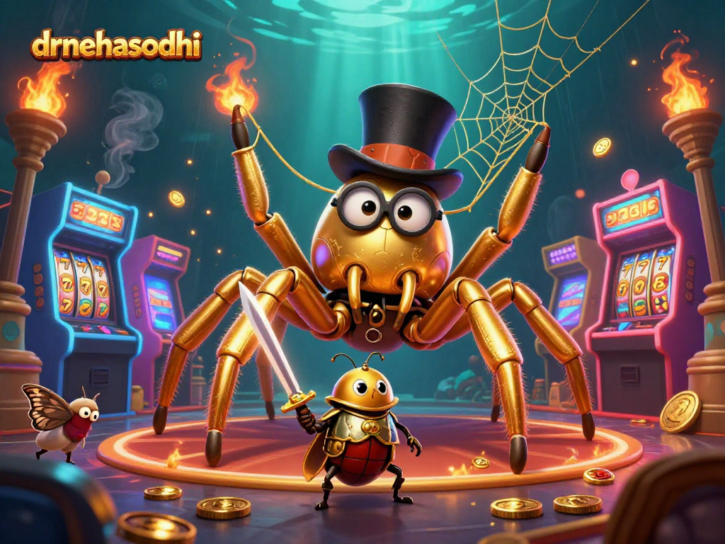 Experience thrilling gaming adventures with drnehasodhi's engaging casino illustration featuring vibrant characters and games.