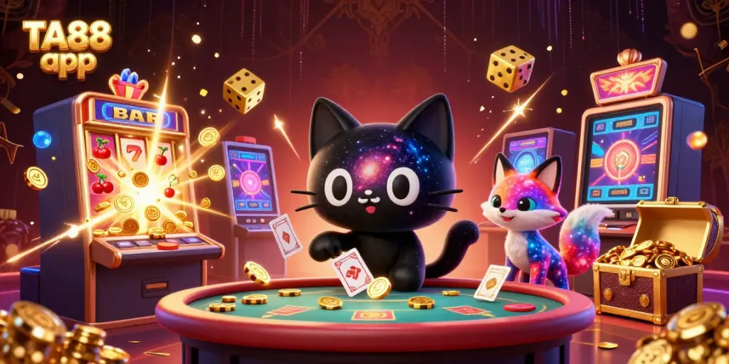 Engage with the thrilling TA88 app in a vibrant cosmic casino universe.