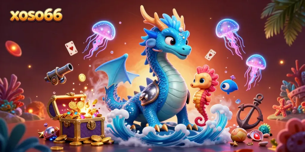 Xoso66 invites players to dive into thrilling underwater casino adventures with vibrant characters and treasures.